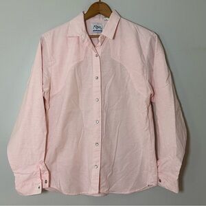 Vintage Roper Western Pearl Snap Front Light Pink Women’s Shirt Size 14